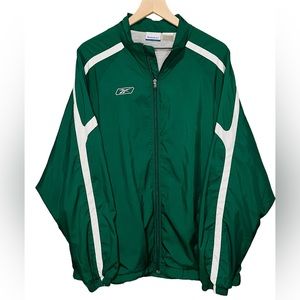 🔥VTG🔥Reebok Green and white simple windbreaker